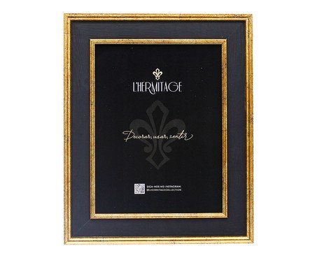 Porta Retrato Frame Dourado e Preto | Westwing