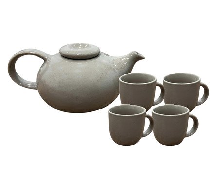 Jogo Para Chá Serenatta Xícaras e Bule Marrom | Westwing