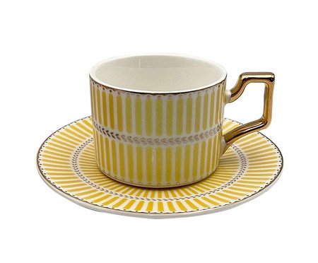 Jogo de Para Café Olimpo China Amarelo | Westwing