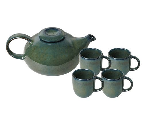 Jogo Para Chá Serenatta Xícaras e Bule Verde, green | WestwingNow