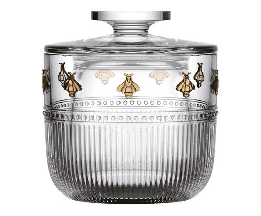 Manteigueira Francesa Pequenos Voadores Pintado Mão Âmbar, transparent | WestwingNow