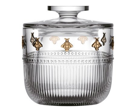 Manteigueira Francesa Pequenos Voadores Pintado Mão Âmbar | Westwing