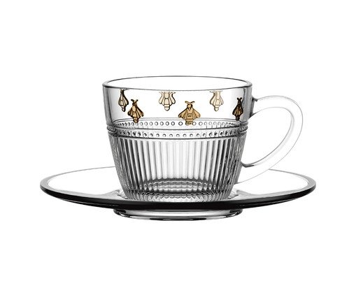 Jogo de Para Chá Pequenos Voadores Pintado Mão Âmbar, transparent | WestwingNow