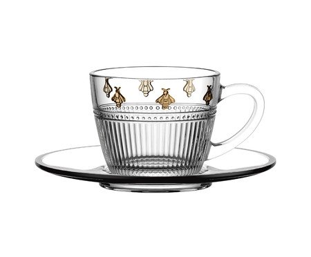 Jogo de Para Chá Pequenos Voadores Pintado Mão Âmbar | Westwing