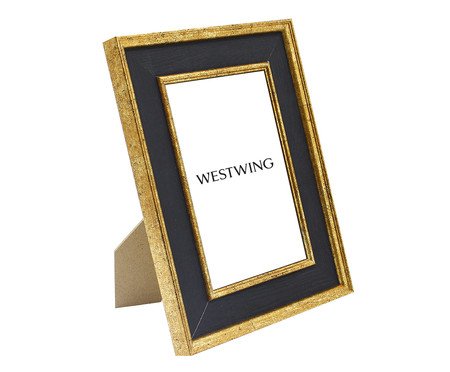 Porta Retrato Frame Dourado e Preto | Westwing