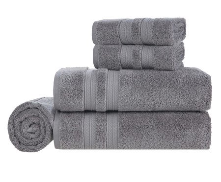 Jogo de Toalhas Unika Cinza Urbano | Westwing