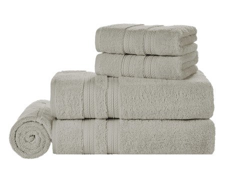 Jogo de Toalhas Unika Cinza Claro | Westwing