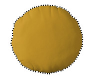 Almofada Redonda em Veludo com Griló Davi Amarelo - 40cm | WestwingNow