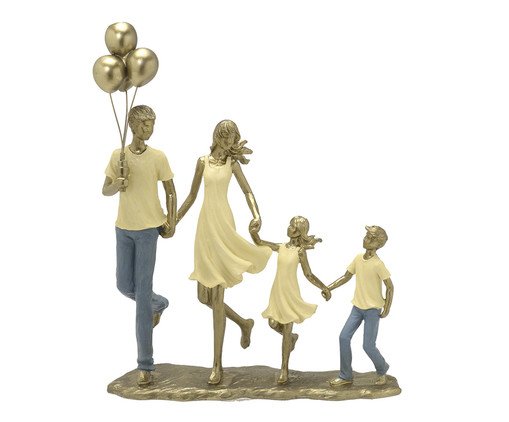 Escultura Familia com Pet Ubandara, multicolor | WestwingNow