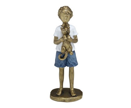 Escultura Menina com Pet Poguira | Westwing