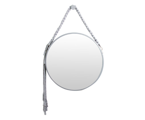 Espelho de Parede Redondo Enzo Cinza - 40cm, Cinza | WestwingNow