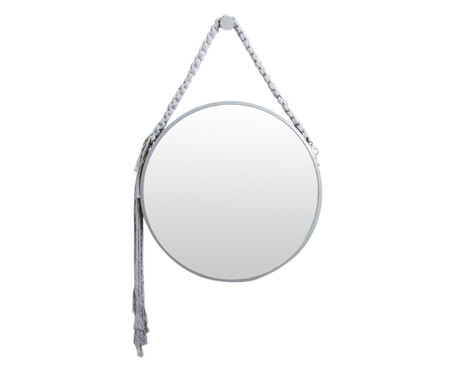 Espelho de Parede Redondo Enzo Cinza - 40cm | WestwingNow