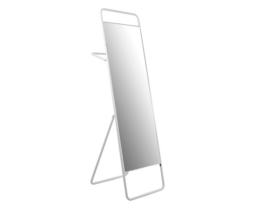 Espelho de Chão com Toalheiro Torian - Branco, BRANCO | WestwingNow