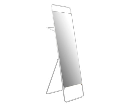 Espelho de Chão com Toalheiro Torian - Branco | WestwingNow