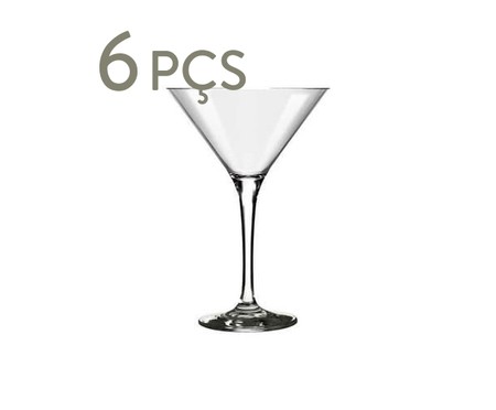 Jogo de Taças para Martini em Vidro Rick - Transparente