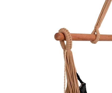 Cadeira de Balanço com Tassel Duna - Preta | Westwing