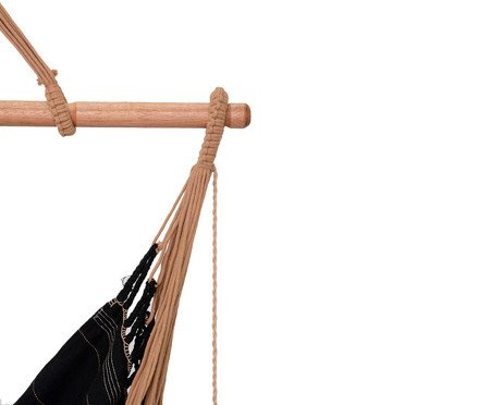 Cadeira de Balanço com Tassel Duna - Preta | Westwing