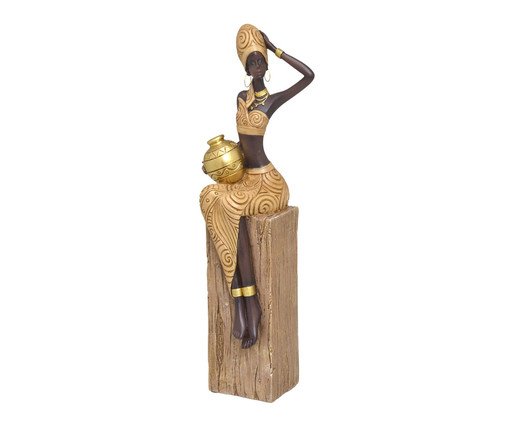 Escultura Africana Decorativa Cizre, multicolor | WestwingNow