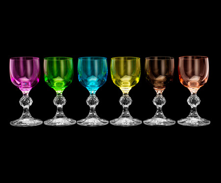 Jogo de Taças para Licor em Cristal Ravens - Colorido | WestwingNow