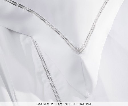 Capa de Almofada Silken Bamboo Branco 400 Fios | Westwing