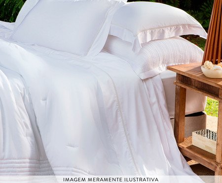 Capa de Almofada Silken Bamboo Branco 400 Fios | Westwing