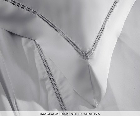 Capa de Almofada Silken Bamboo Prata 400 Fios | Westwing