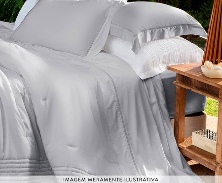 Capa de Almofada Silken Bamboo Prata 400 Fios | Westwing