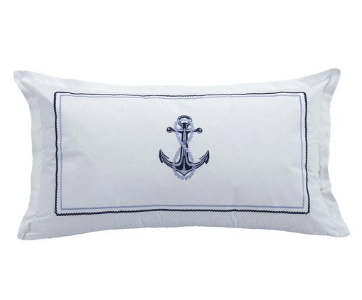 Capa de Almofada Bordada Angra Dos Reis 300 Fios, blue | WestwingNow