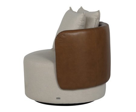 Poltrona Málaga Giratória Bege | Westwing