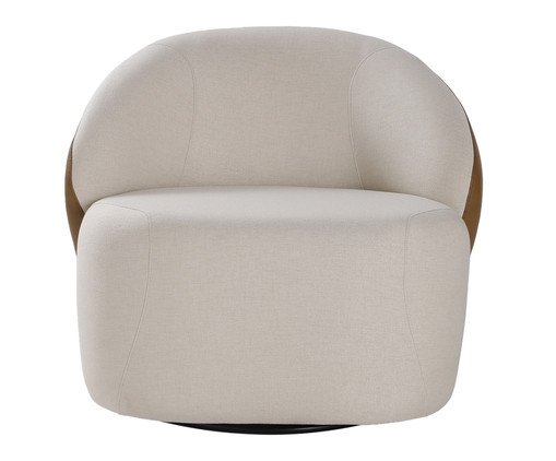 Poltrona Marbella Giratória Bege, multicolor | WestwingNow