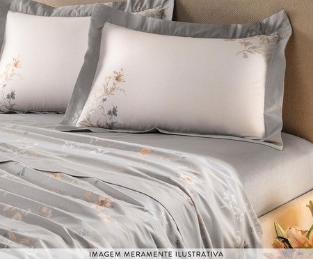 Jogo de Cama Flor de Lírio Sublime Ponto Ajour | Westwing
