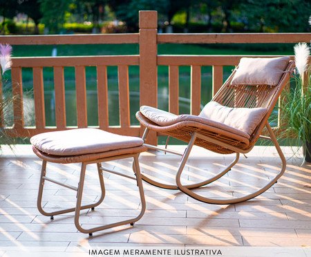 Conjunto de Cadeira e Apoio de Pé Geneva | Westwing