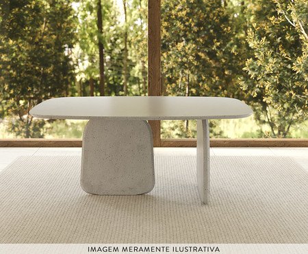 Mesa de Jantar Pétrea com Tampo Pétreo Cinza | Westwing