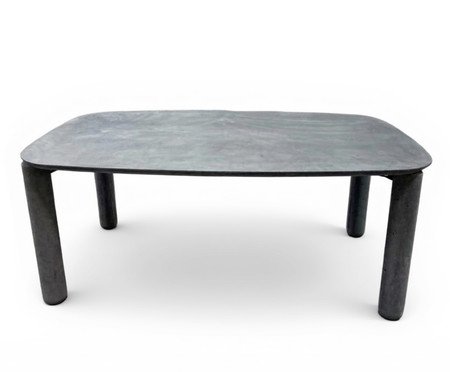 Mesa de Jantar Pilotis com Tampo Pétreo Cinza Escuro | Westwing