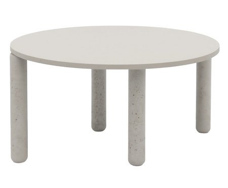 Mesa de Jantar Pilotis com Tampo Círculo Branco | Westwing