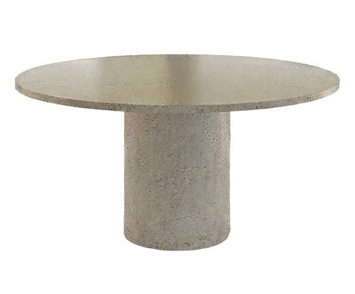 Base Cilíndrica com Contratampo Tampo Círculo Cinza Claro, grey | WestwingNow