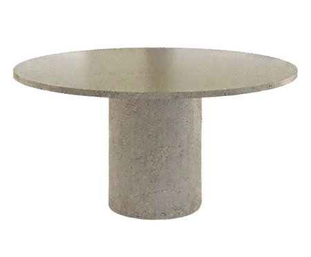 Base Cilíndrica com Contratampo Tampo Círculo Cinza Claro | Westwing