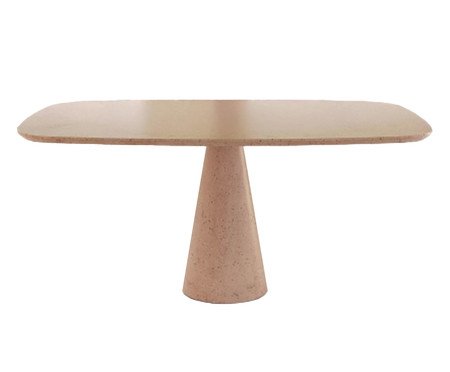 Base Concreta Jantar com Contratampo Tampo Pétreo Terra | Westwing