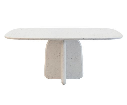 Mesa de Jantar Quadrante com Tampo Pétreo Branco, white | WestwingNow