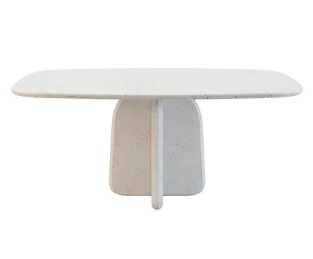 Base Quadrante com Contratampo Tampo Pétreo Branco | Westwing