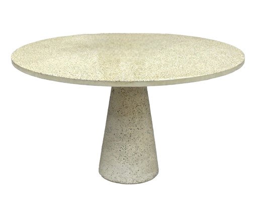 Base Concreta Jantar com Contratampo Tampo Círculo Granilite Ouro, multicolor | WestwingNow