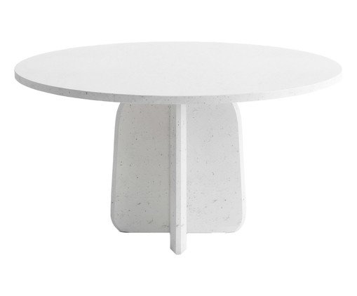 Mesa de Jantar  Quadrante com Tampo Círculo Branco, white | WestwingNow