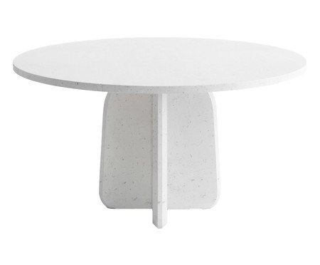 Mesa de Jantar  Quadrante com Tampo Círculo Branco | Westwing