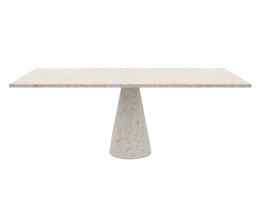 Base Concreta Jantar com Contratampo Tampo Reto Branco, white | WestwingNow