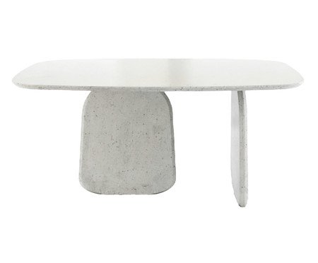 Mesa de Jantar Pétrea com Tampo Pétreo Branco | Westwing