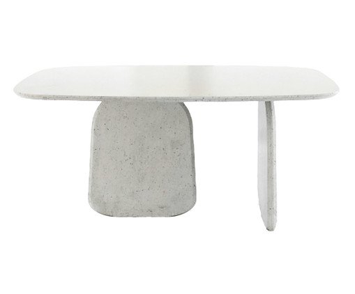 Base Pétrea com Contratampo Tampo Pétreo Branco, white | WestwingNow