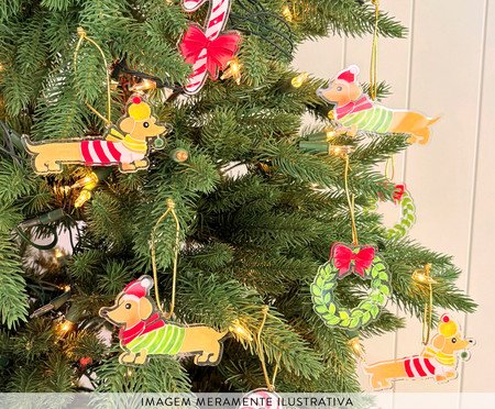 Jogo de Decoração para Natal Dog e Candy | Westwing