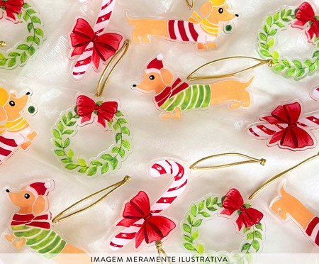 Jogo de Decoração para Natal Dog e Guirlanda | Westwing