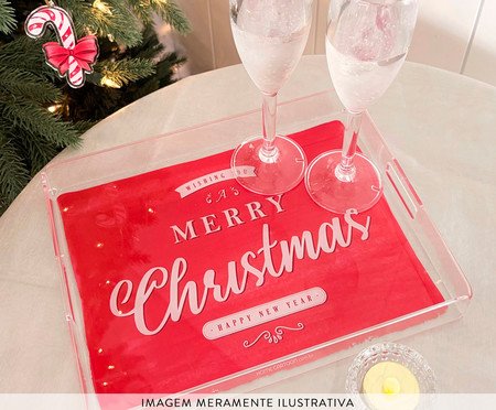 Bandeja de Acrílico Merry Christmas | Westwing
