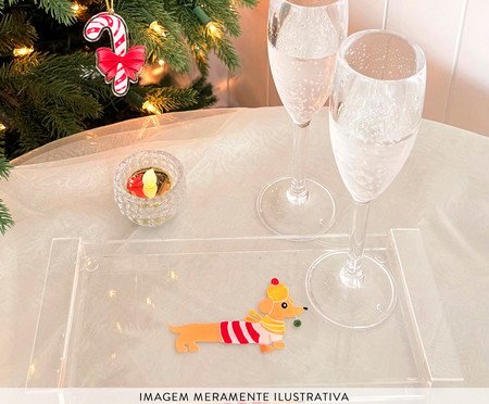 Bandeja para Aperitivo Dog Vermelho | Westwing